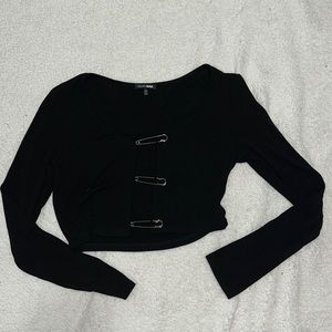 Black crop top